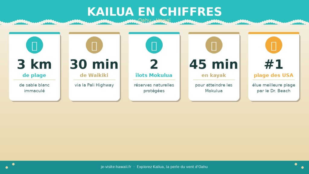 Quelques chiffres clé concernant la page de Kailua à Oahu