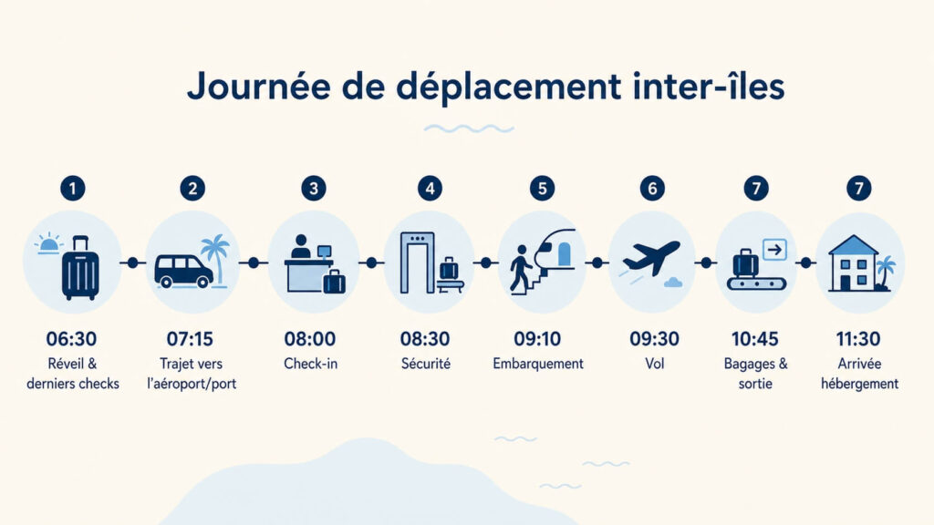 Étapes d’un voyage en avion entre îles hawaïennes